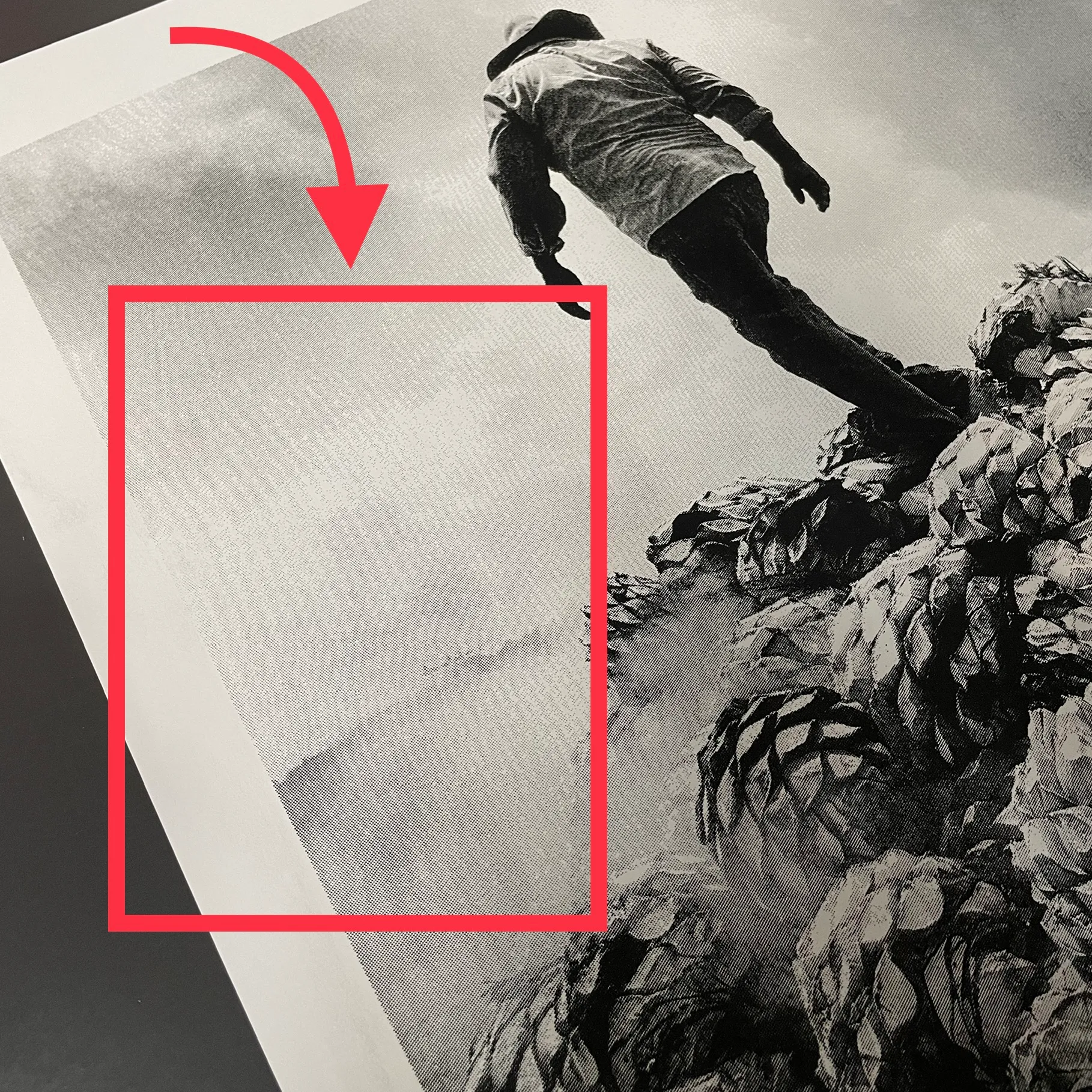 an example of moiré on a screen printed poster