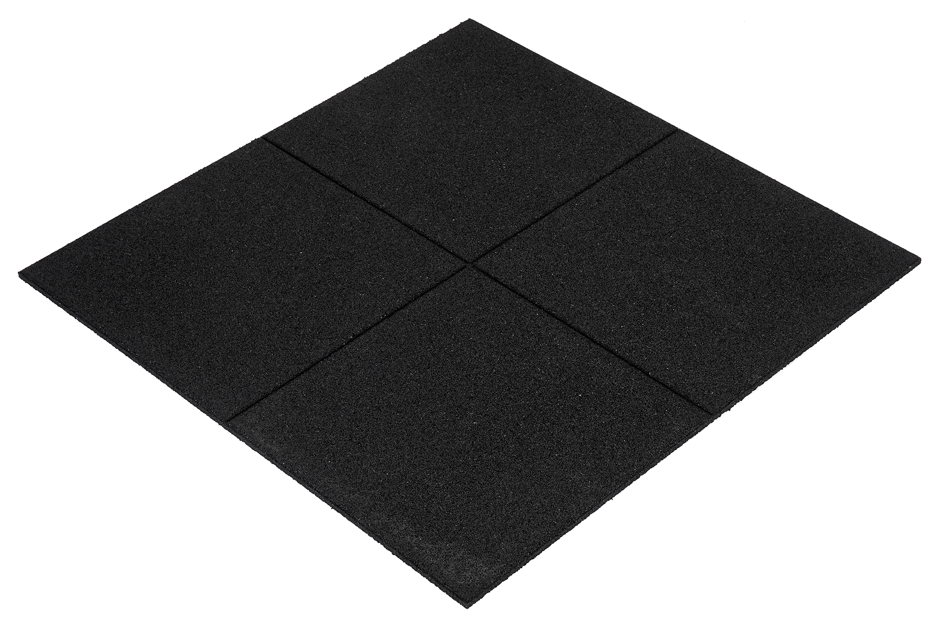 Gym 15mm SBR RUBBER TILE BLACK Gym Flooring