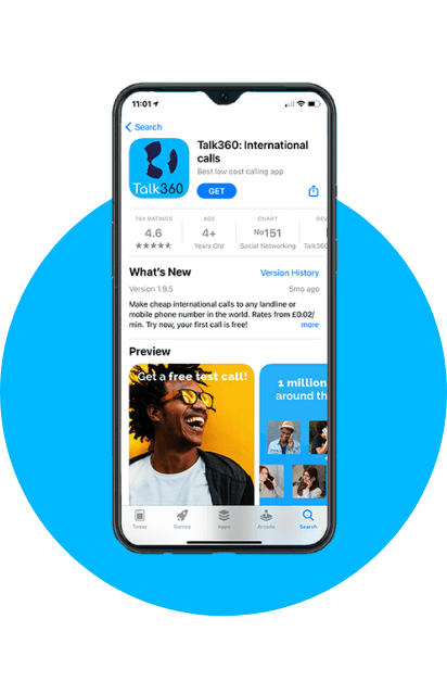 Talk360 app in the app store
