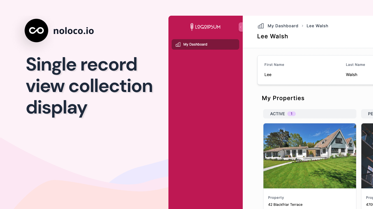 How to use the single record collection view in your Noloco app