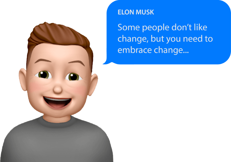 Elon Musk Memoji Quote