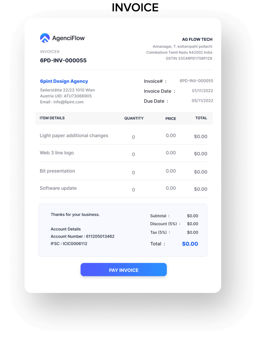 Invoice feature