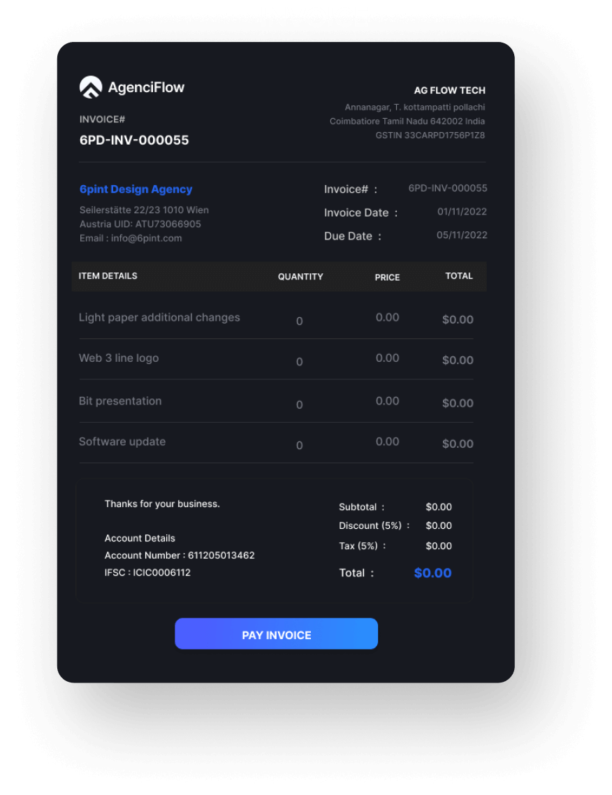 Invoice Feature