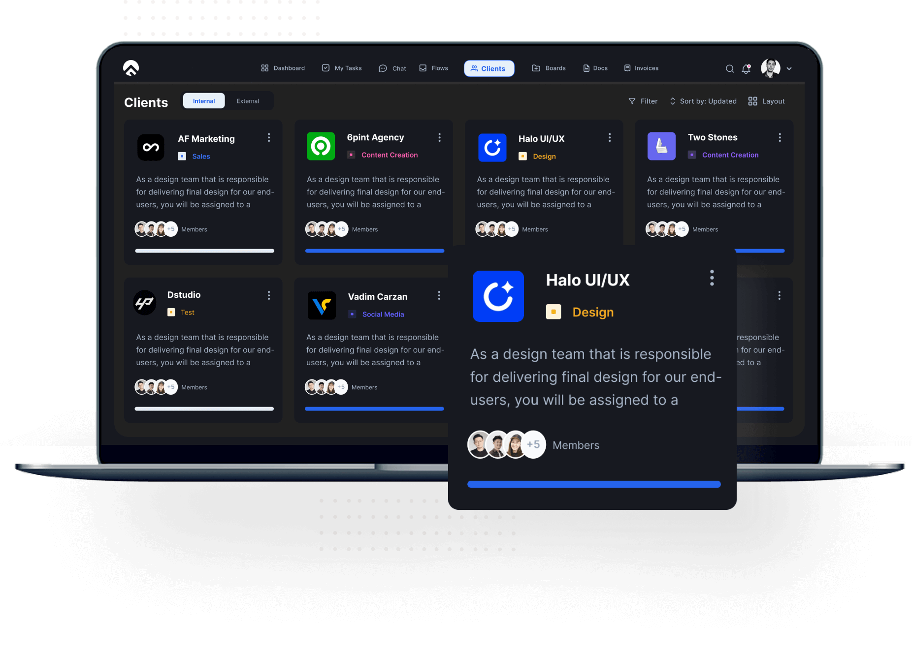 Flozy, a super-app for anyone with clients.