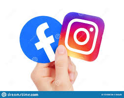 Hand Holds New Facebook Logo And Instagram Editorial Photo - Illustration  of igtv, internet: 151056136