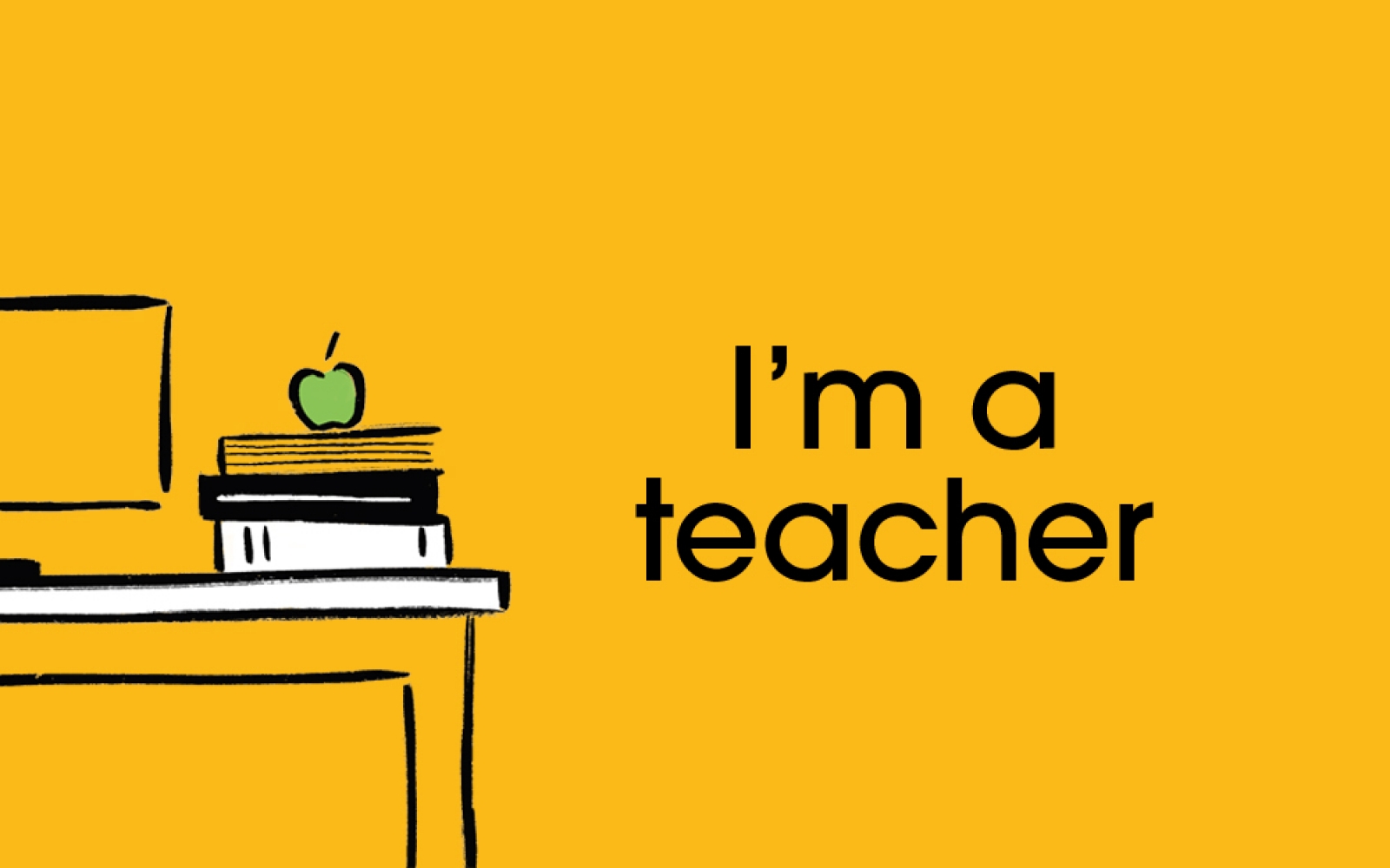 Image button: 'I'm a teacher'