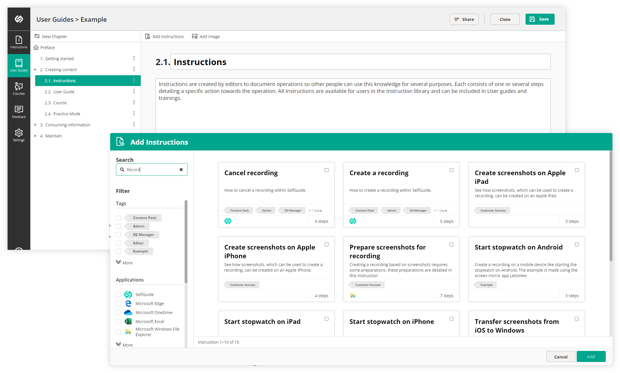 Create a User Guide | Getting Started | SelfGuide kb