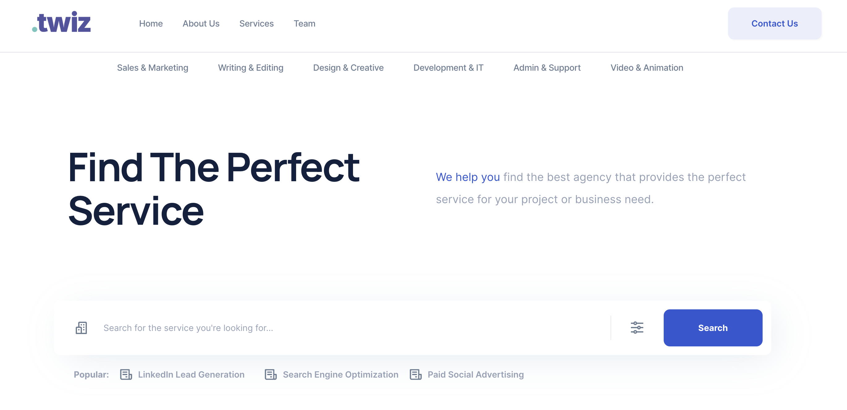 Twiz - Find The Perfect Service