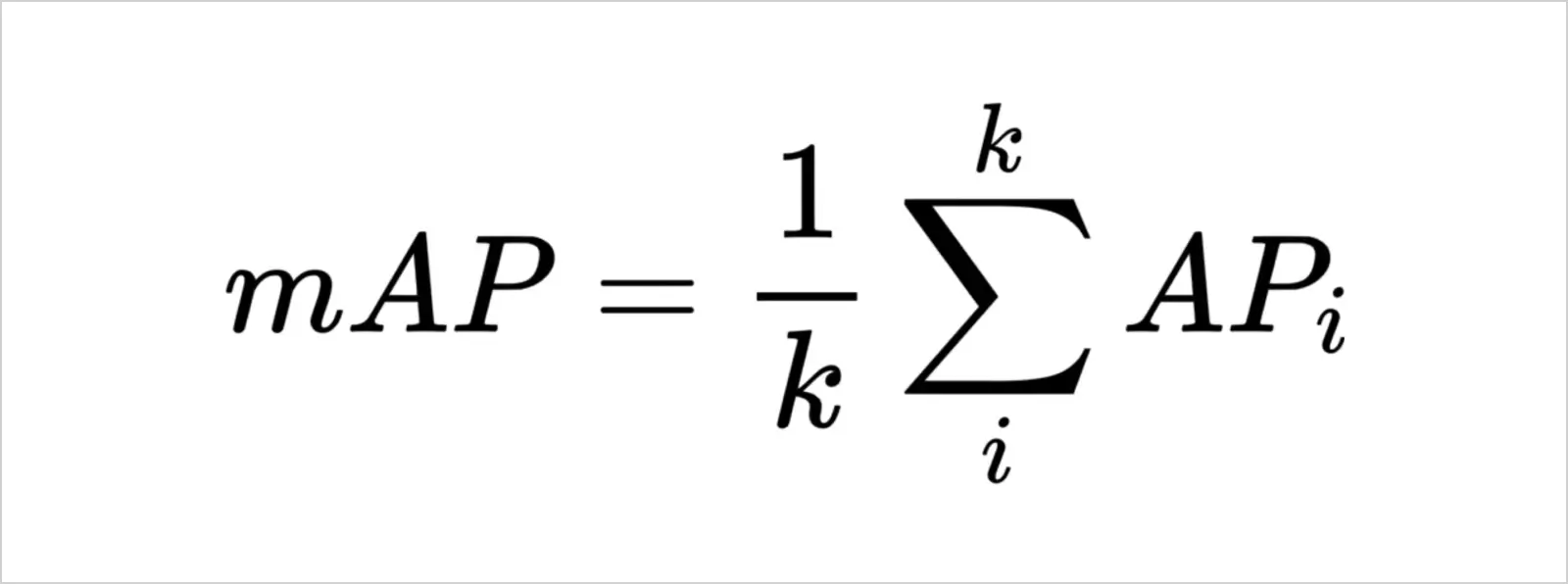 mean average precision formula