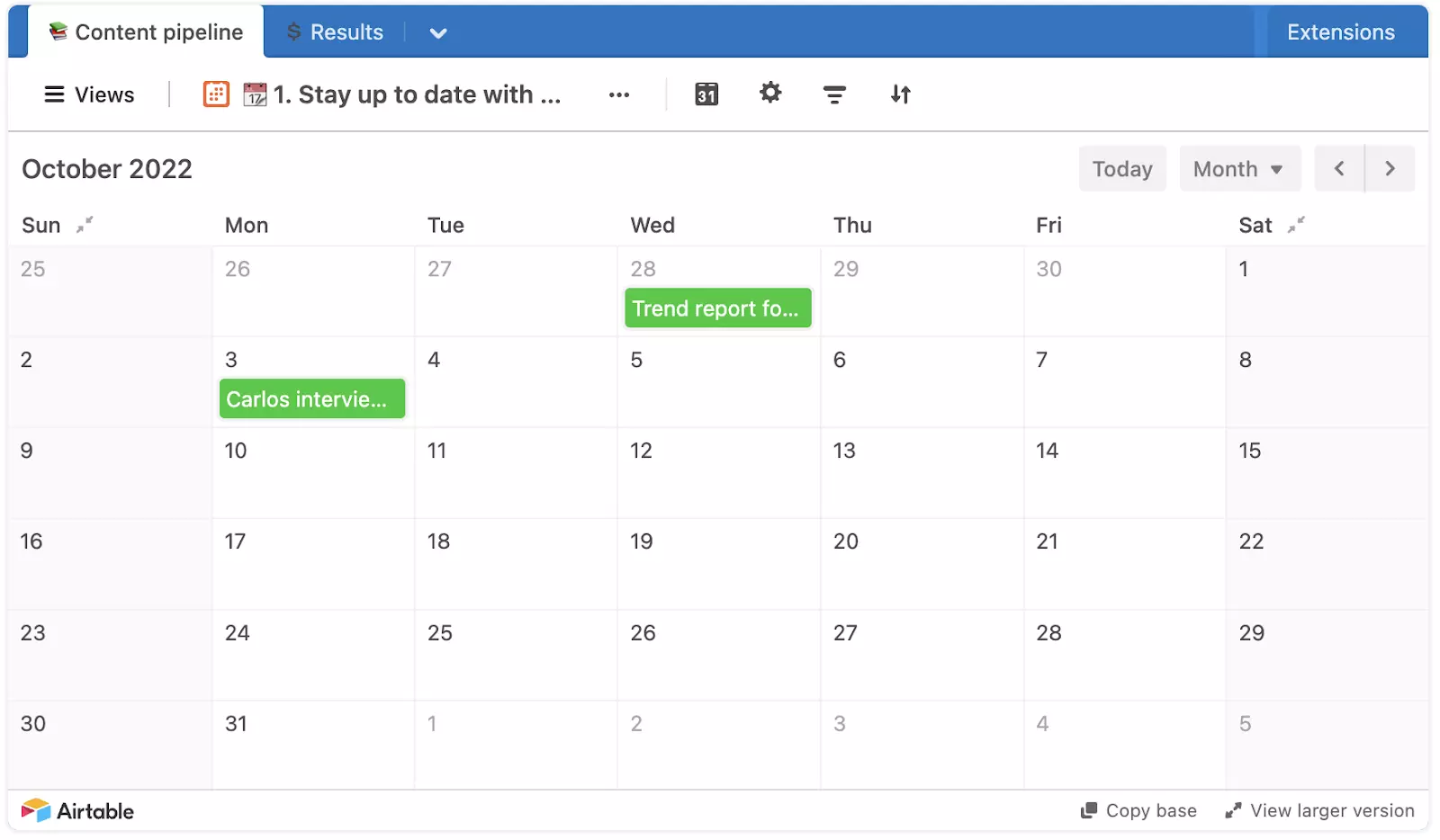 Vue : Gestion de contenus