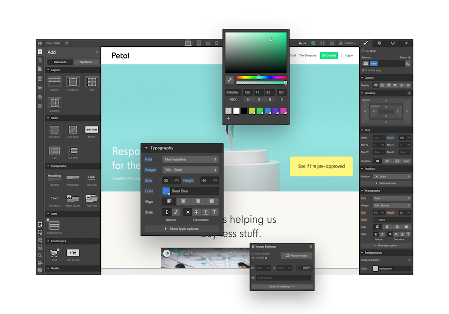Webflow Interface