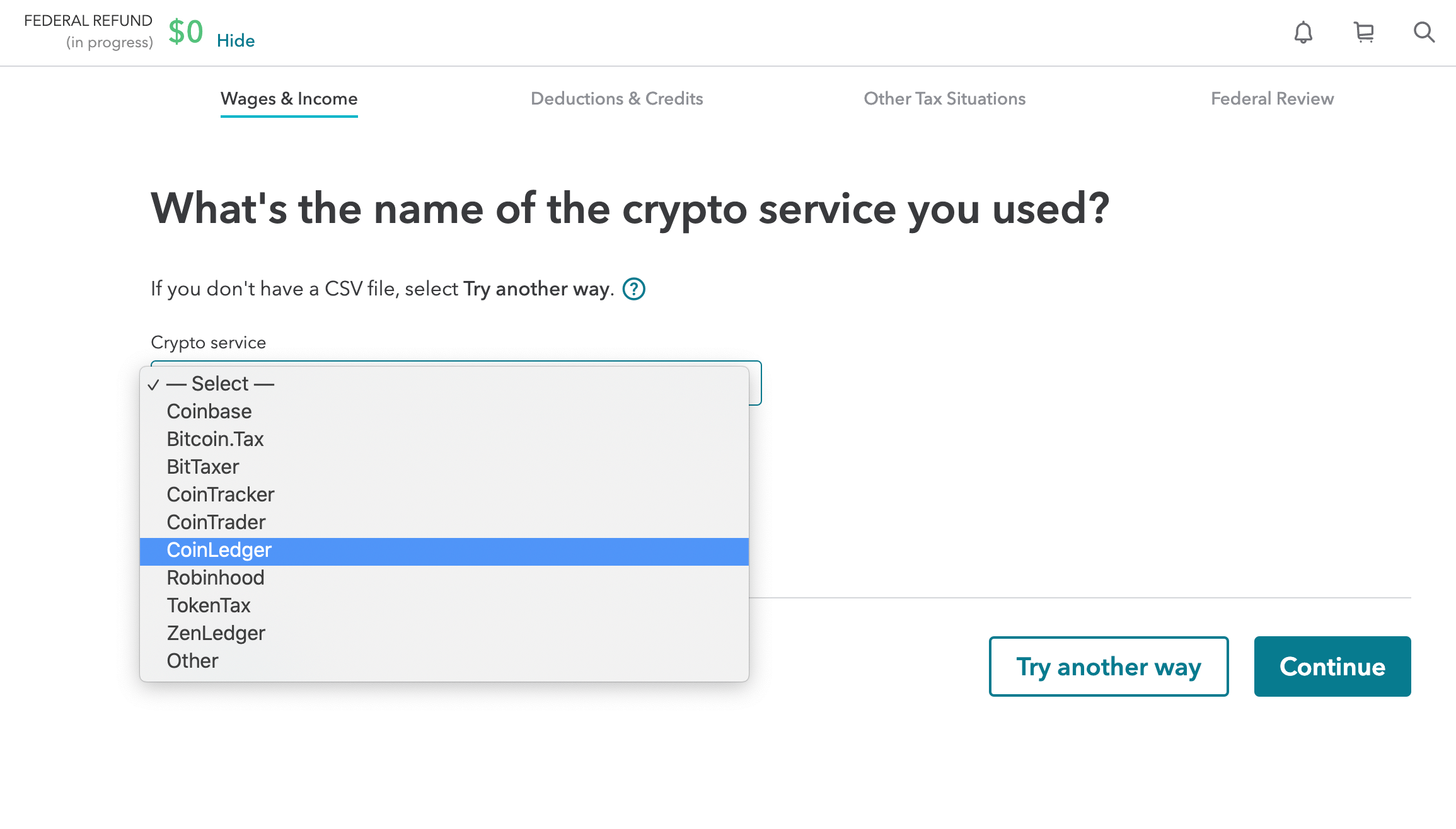 CoinLedger TurboTax