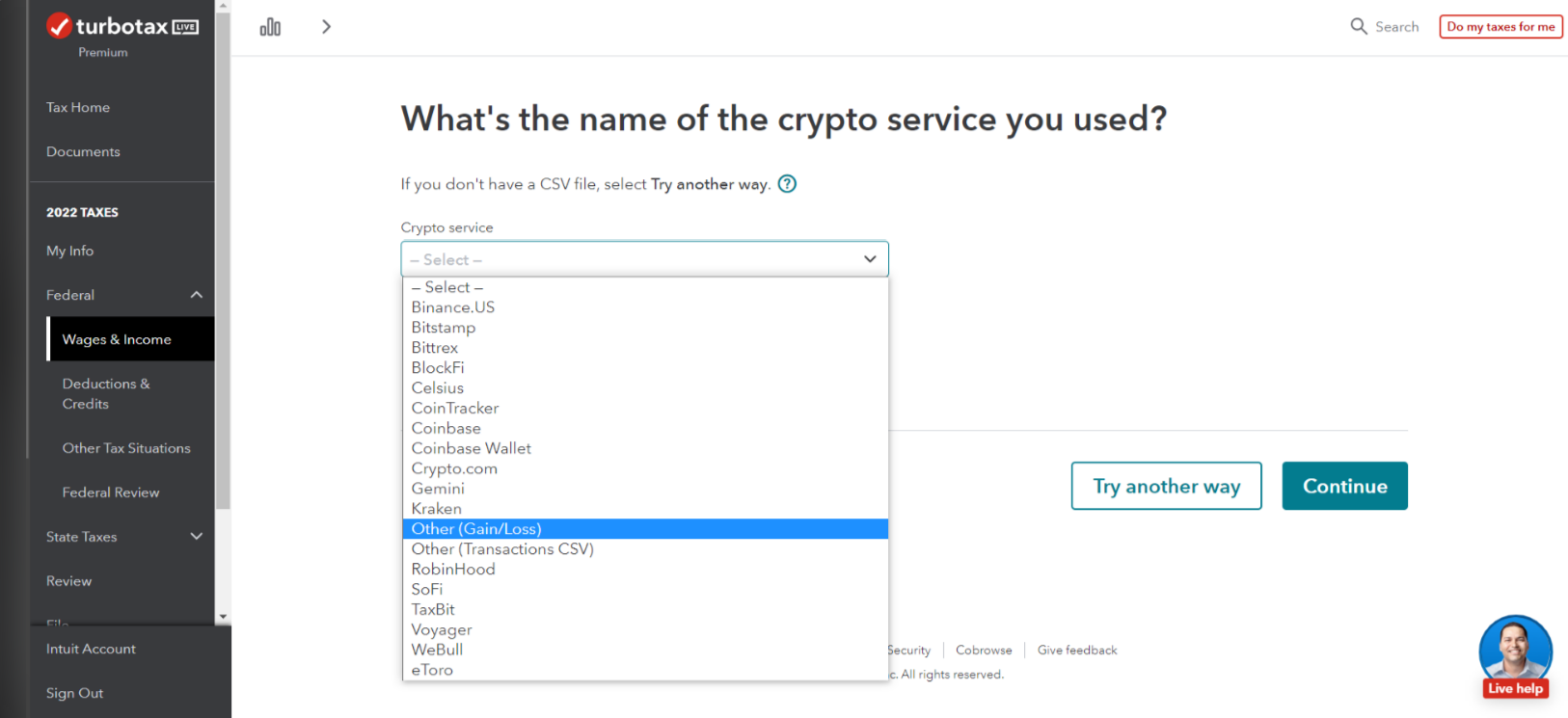 Other Gain/Loss TurboTax