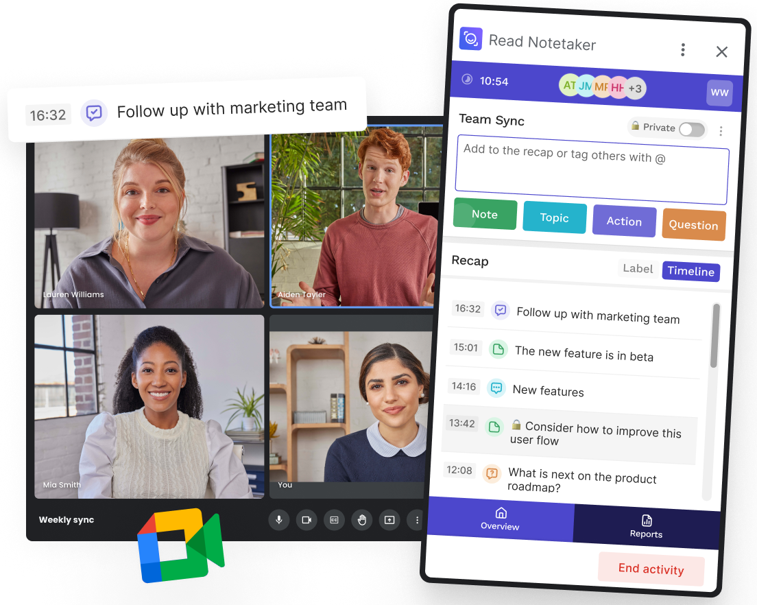 Google Meet AddOn, Read Notetaker Read