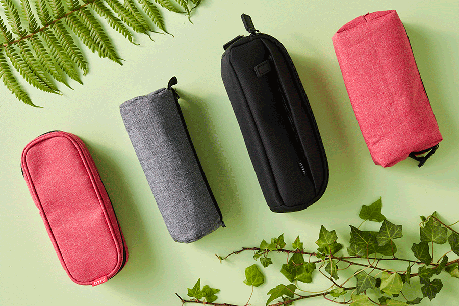 Recycled pencil cases are not only stylish but good for the environment as well.