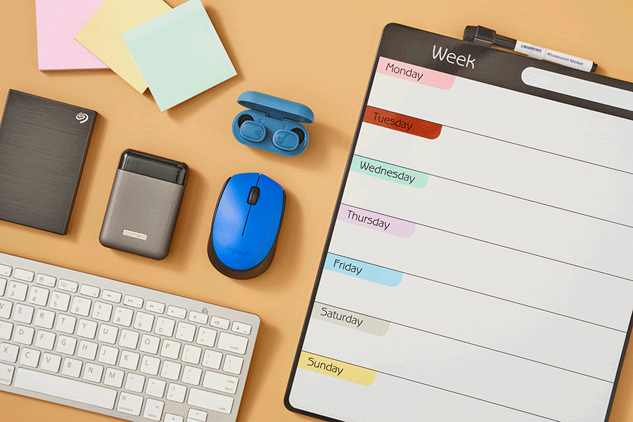 Study aids like sticky notes, planner boards and tech accessories should make up your back-to-school supplies for seniors.