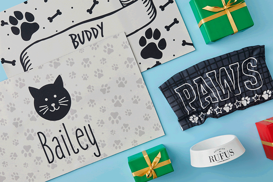 Personalised Christmas gifts for fur babies make purr-fect presents for pets – or their owners.