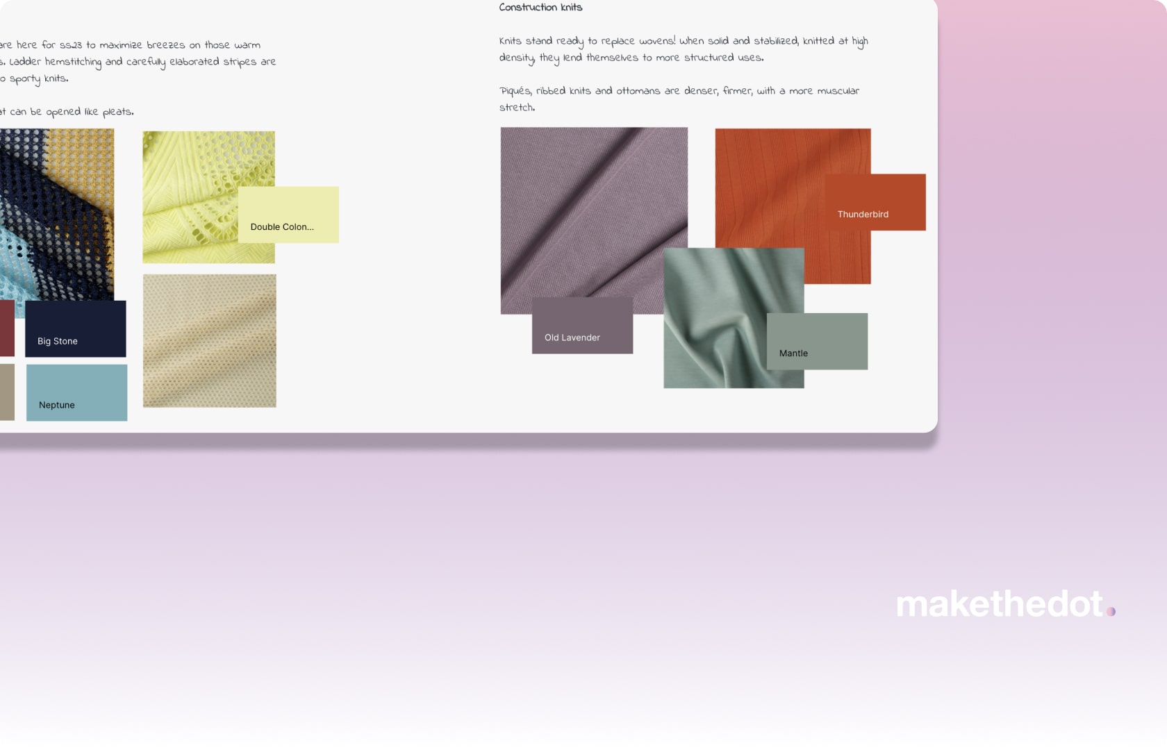 Knitwear trends for Spring/Summer 2023