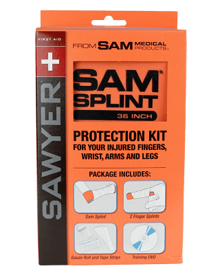 A Sawyer Sam Splint Product in Packaging