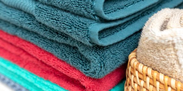 Stack of bath towels