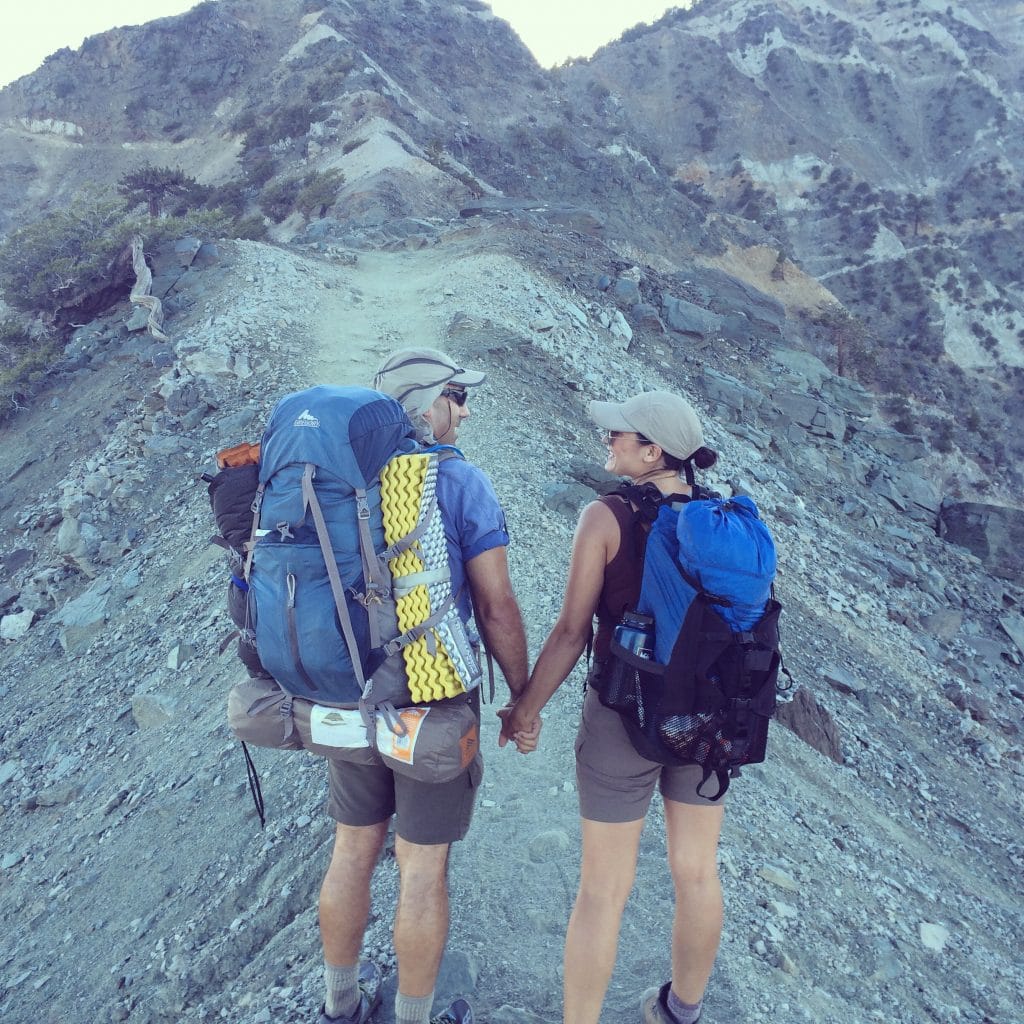 Couple on ridge line