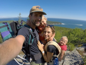nomad nurse russ mortland and family taking photo over nature view