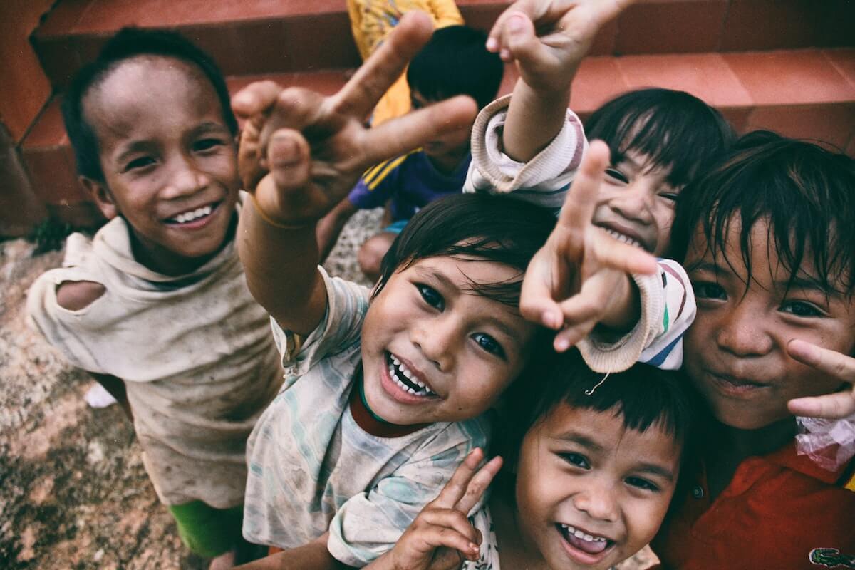 foreign children laughing in photo nursing volunteer opportunities