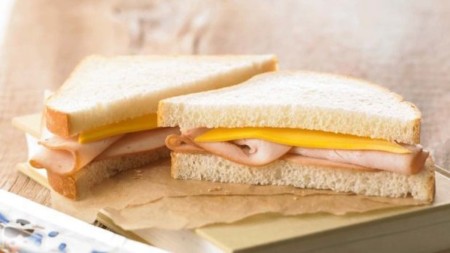 turkey sandwiches on wooden table nursing unit pantry