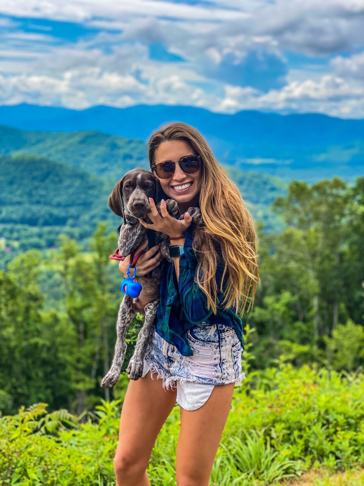 The author with her dog