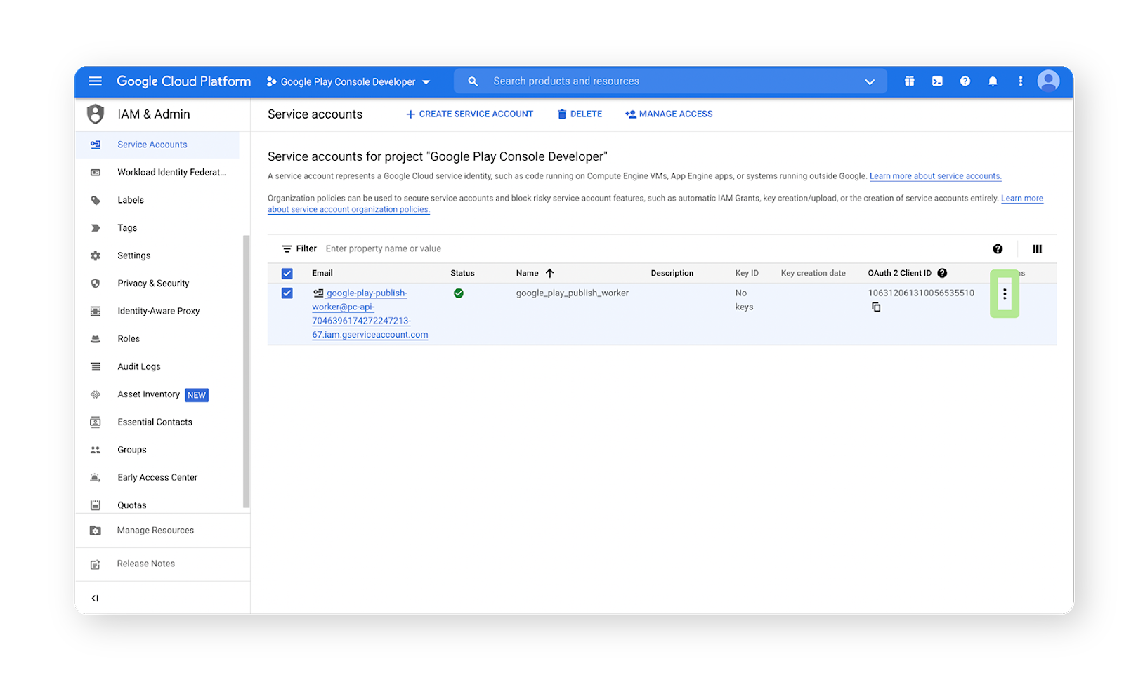 Generating your JSON key for mobile apps Narmi