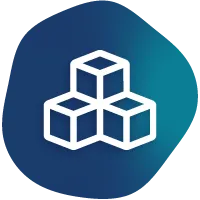 Stack of three blocks icon