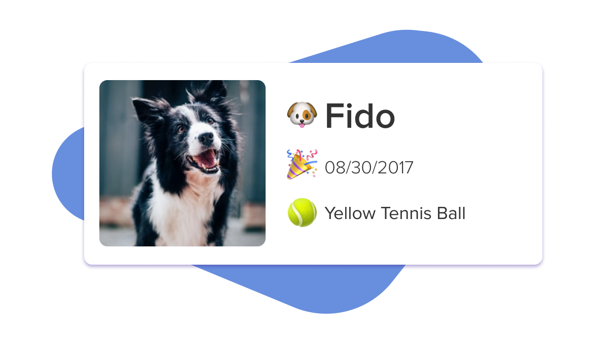 Example Dog UI component
