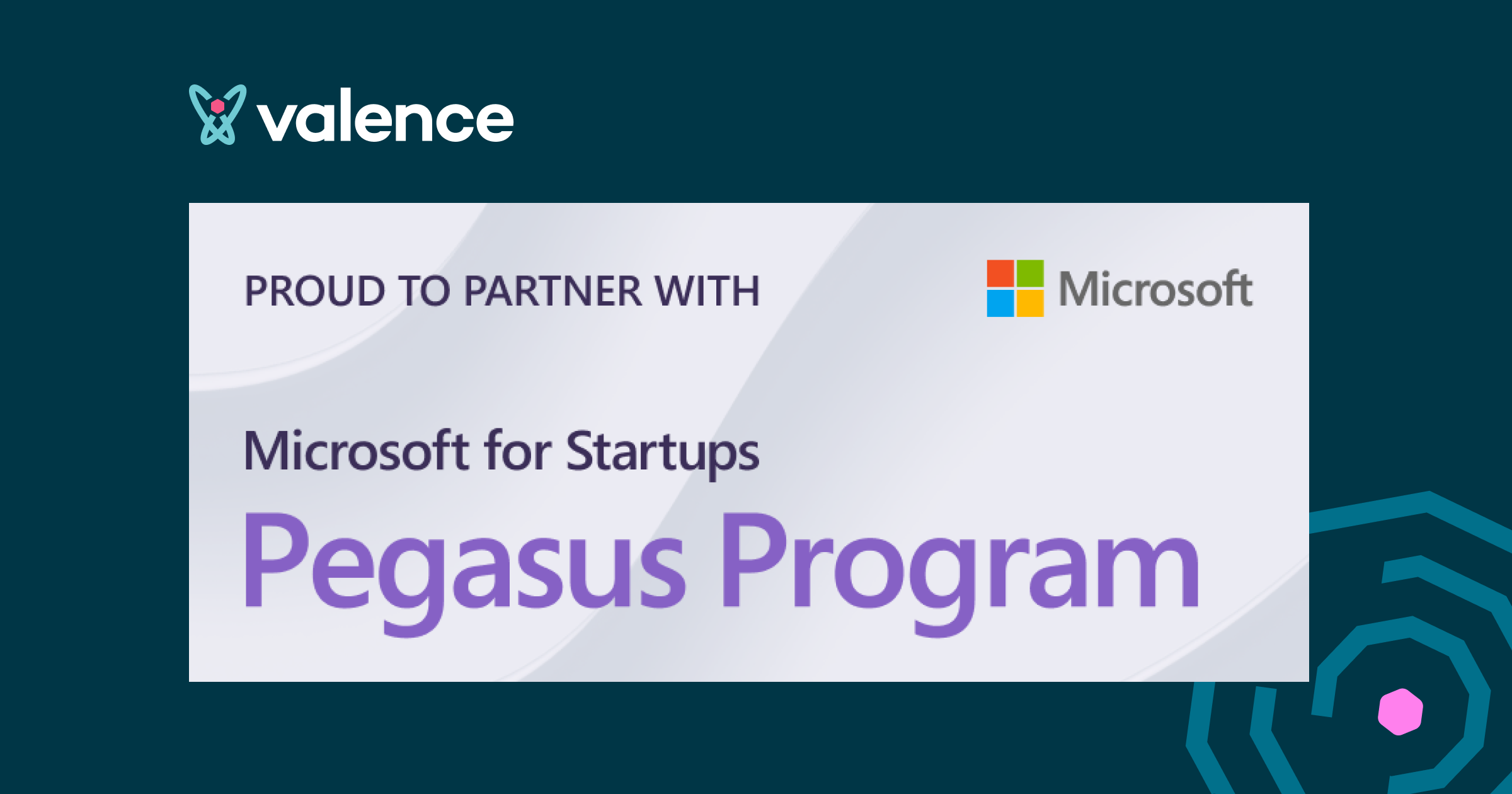 Valence Joins Microsoft for Startups Pegasus Program