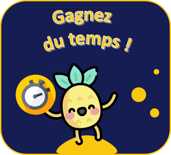 Icone Digidop avec message gagnez du temps