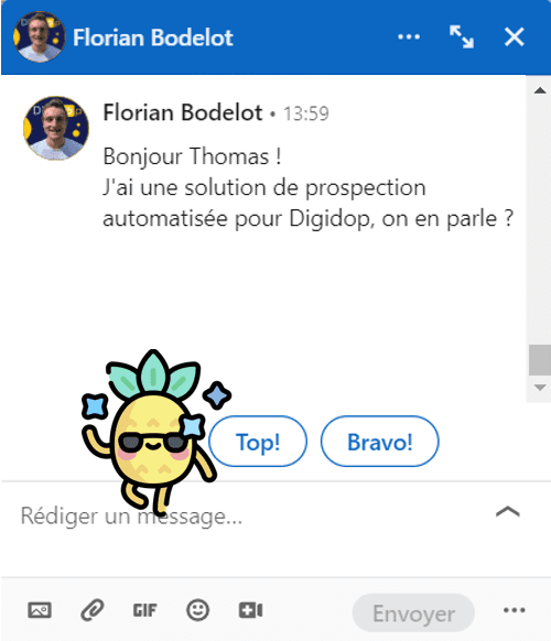 Image de prospection sur Linkedin