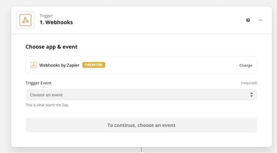 Module Webhook Zapier avec boutons de paramétrage