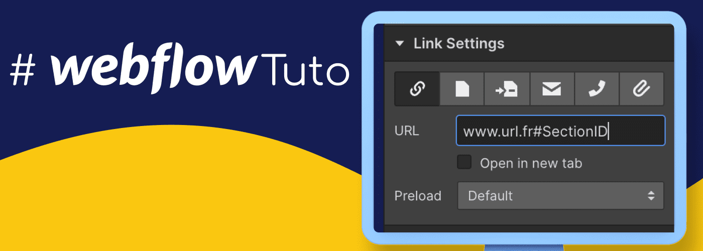 #webflowtuto avec link settings webflow