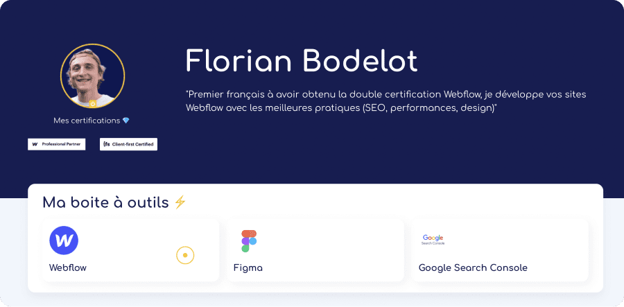 Florian Bodelot Expert Webflow