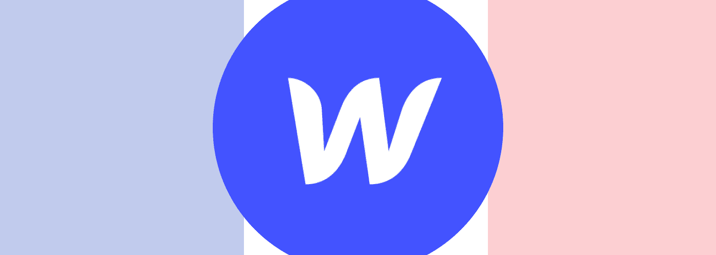 Logo Webflow avec drapeau français