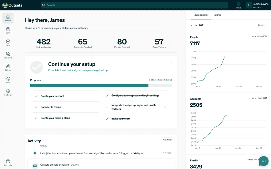 Intégration Webflow X Outseta