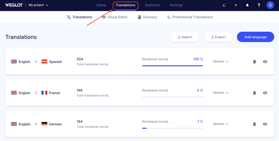 Intégration Webflow X Weglot