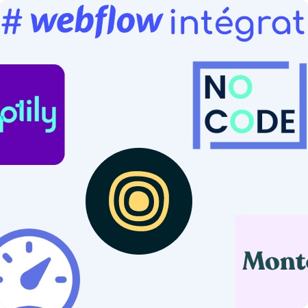 Logo de 5 outils no-code : jetboost, optily, monto, Outseta et Nocodelytics
