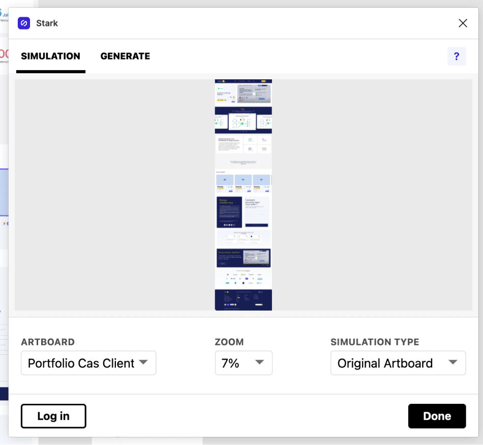 Screenshot outil figma plugin Stark