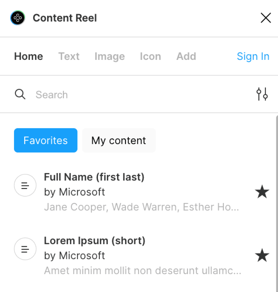 Screenshot outil figma plugin content real