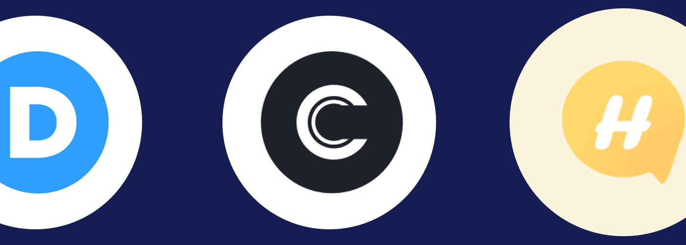 Logo de commento.io, disqus et hyvortalk