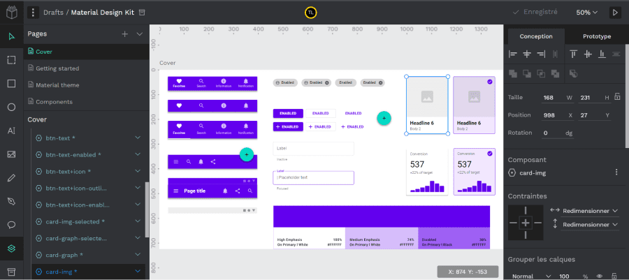 interface de l'outil no-code penpot : alternative à figma