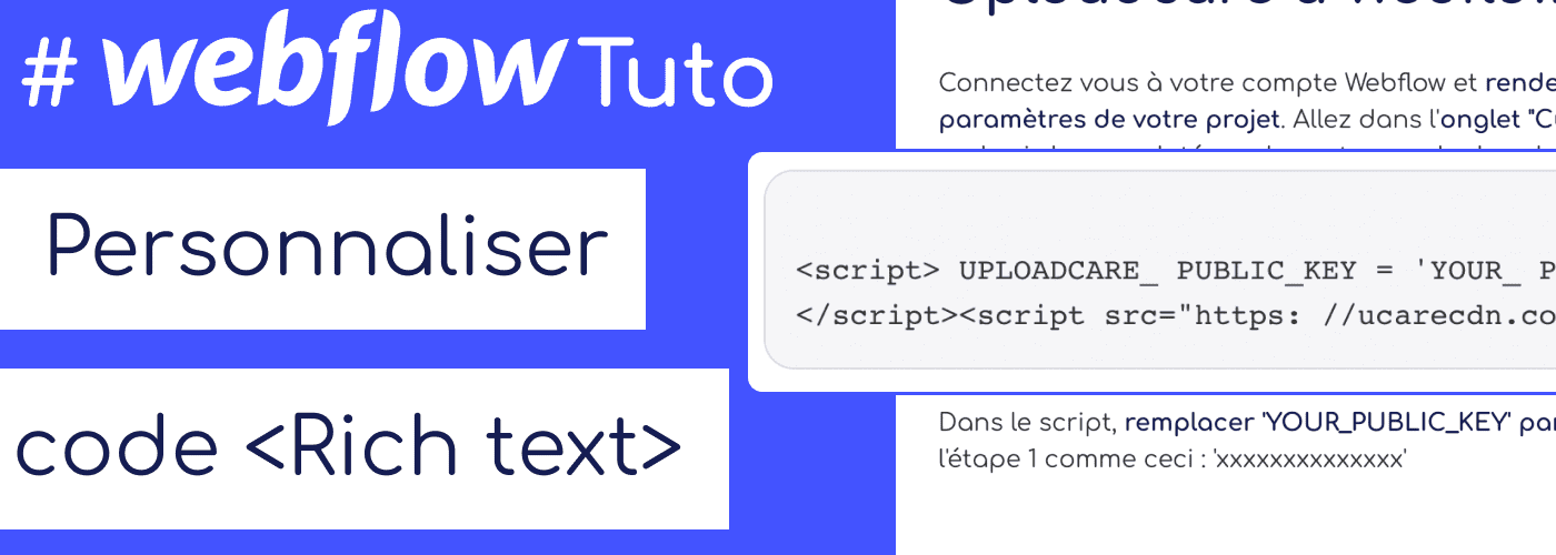 #webflowtuto avec un extrait de code sur un rich text Webflow