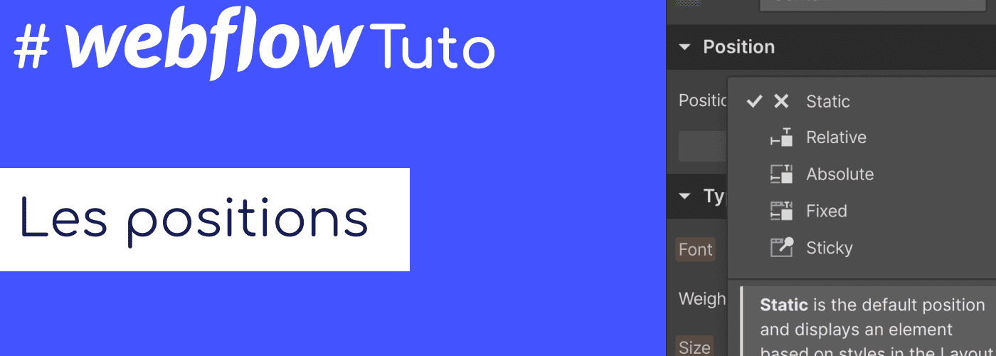 #webflowtuto avec élements les positions dans le designer