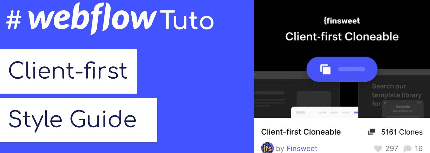 #webflowtuto avec capture d'écran du styleguide Client-first