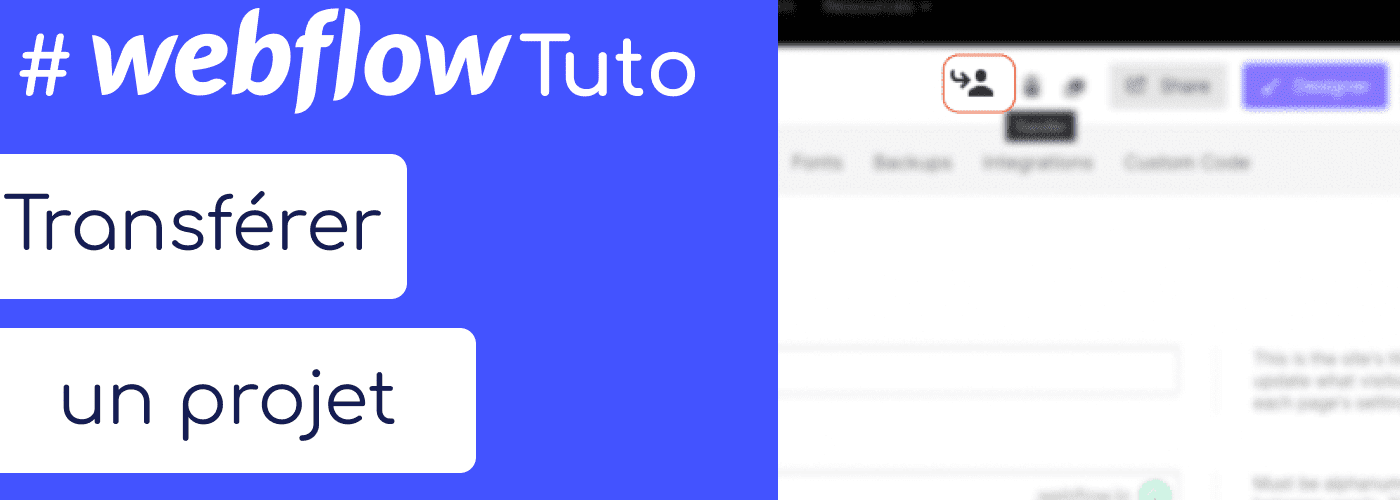 #Webflowtuto, fonctionnalité "transférer un projet"